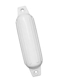 Marine Boat Fenders 6" x 15" — White Vinyl (4-Pack)
